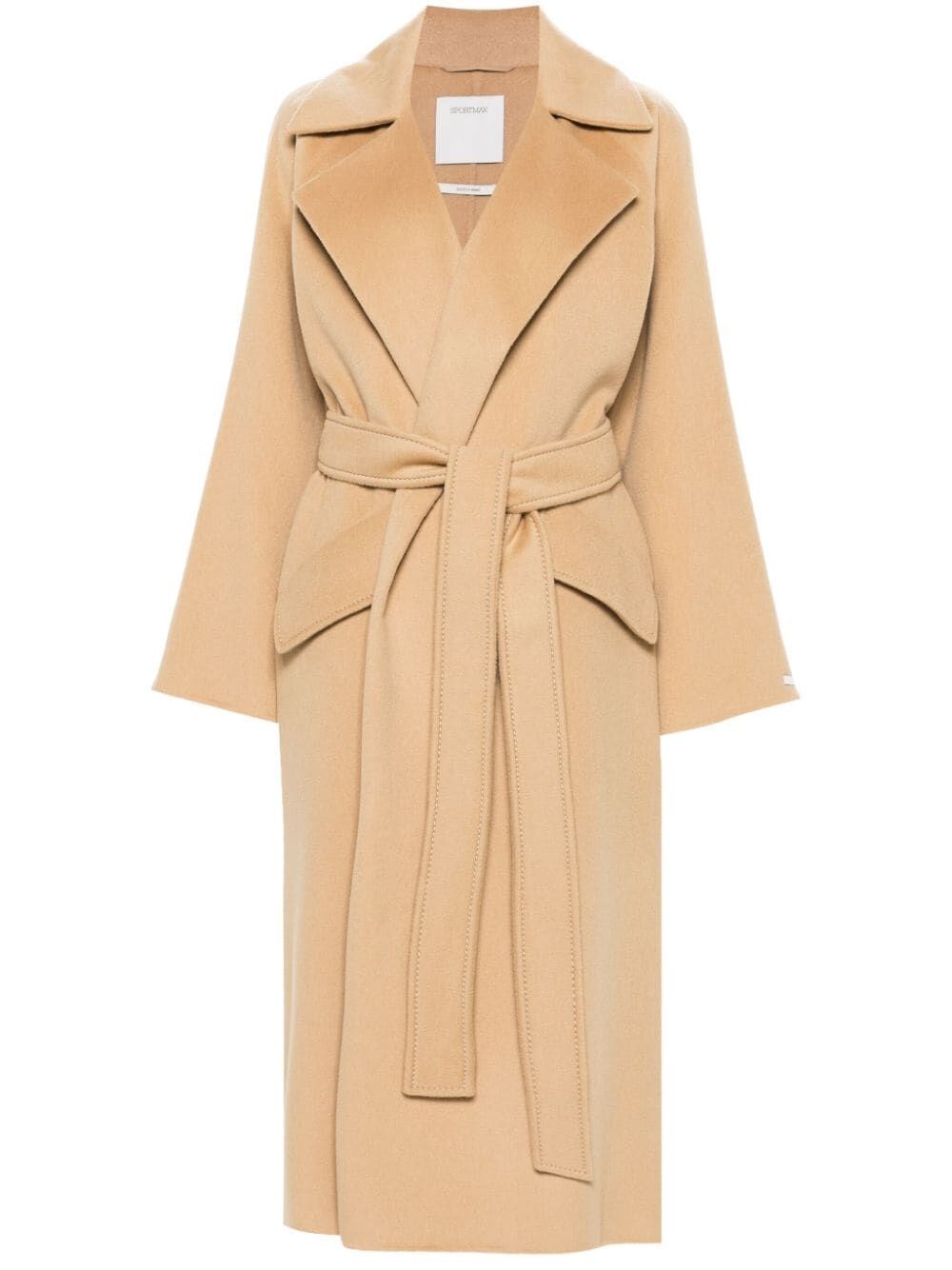 Shop Sportmax Cashmere-blend Robe Coat In Nude & Neutrals