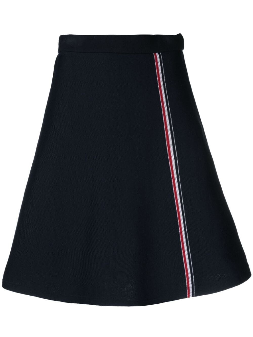 Shop Thom Browne Cotton Midi Flare Skirt In Blue