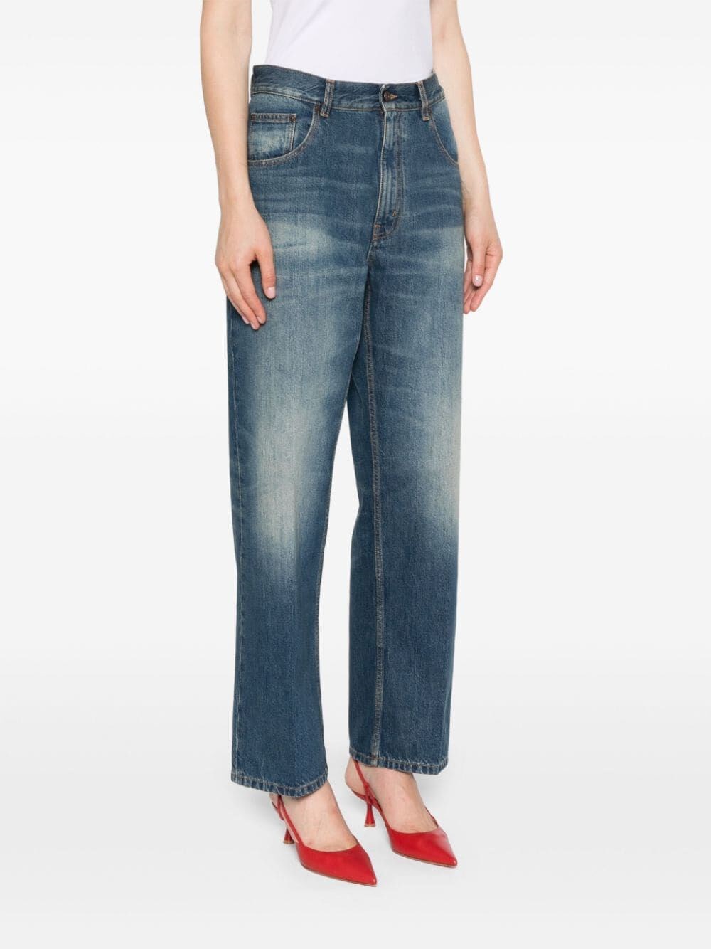 FOLD DETAIL BOYFRIEND JEANS
