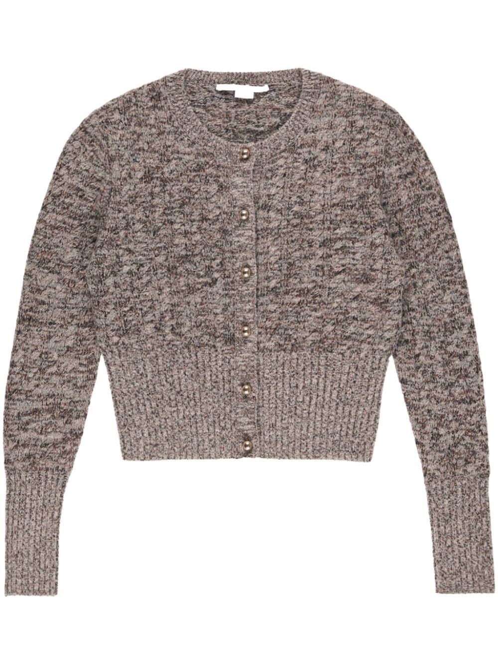 Shop Stella Mccartney Metal Marble Knitted Cardigan In Multicolour