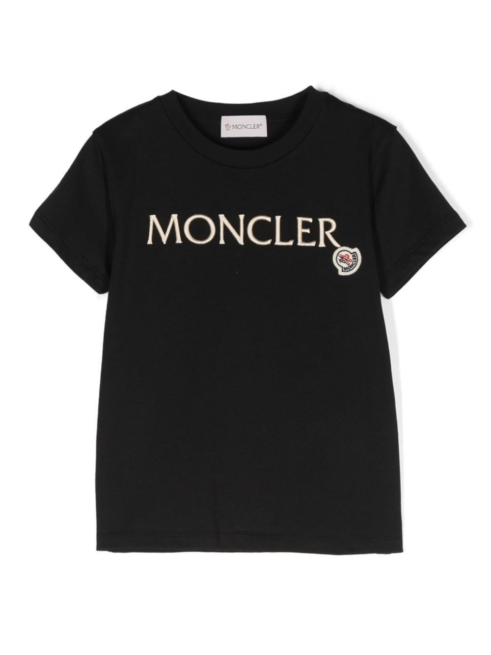 Moncler Stretch Cotton Jersey T-shirt In Black
