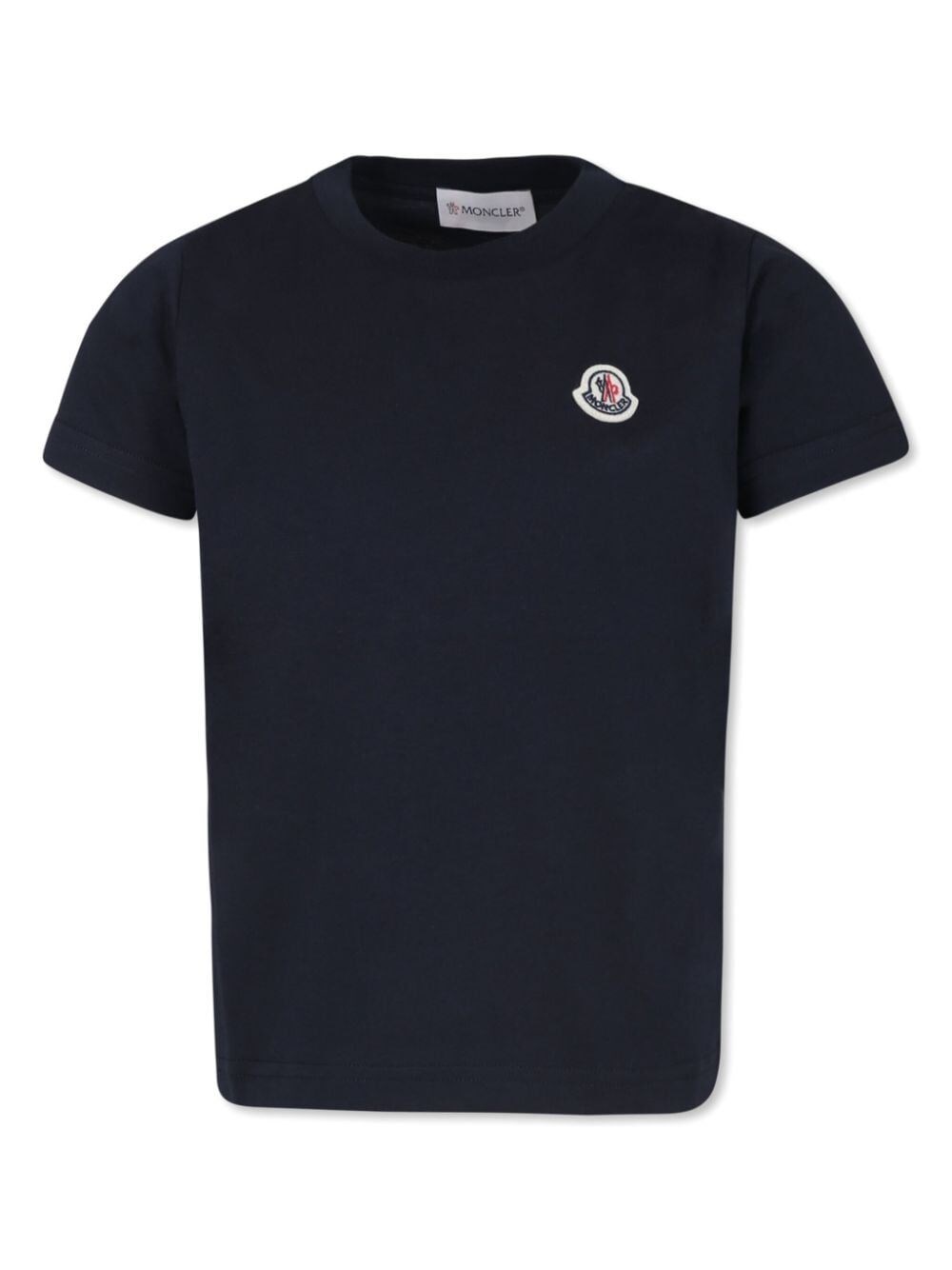 Shop Moncler Logo-patch Cotton T-shirt In Blue