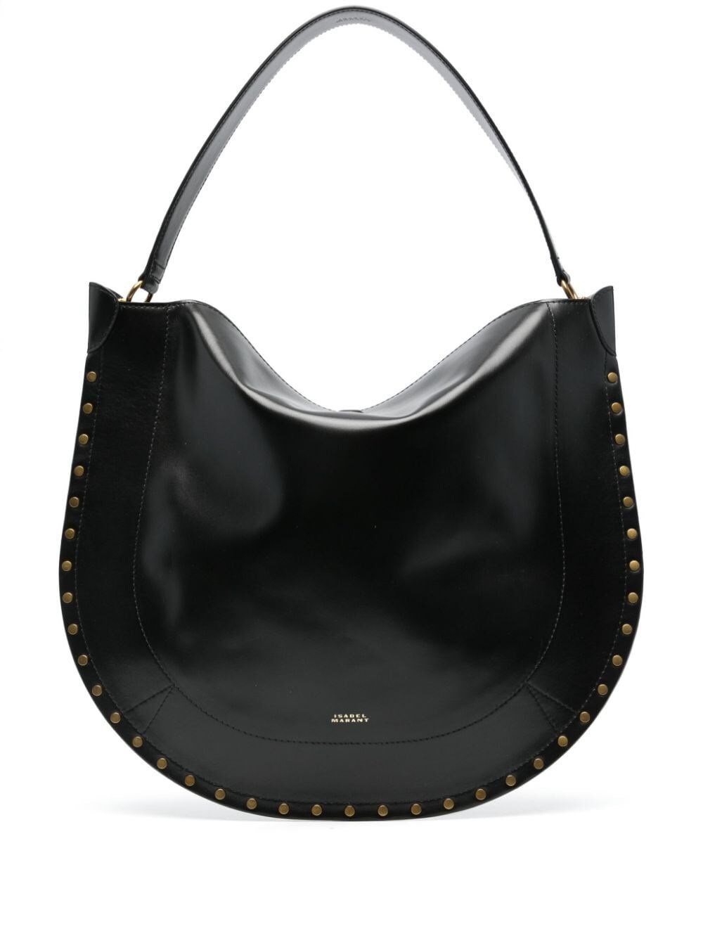 Shop Isabel Marant Oskan Hobo Soft Shoulder Bag In Black