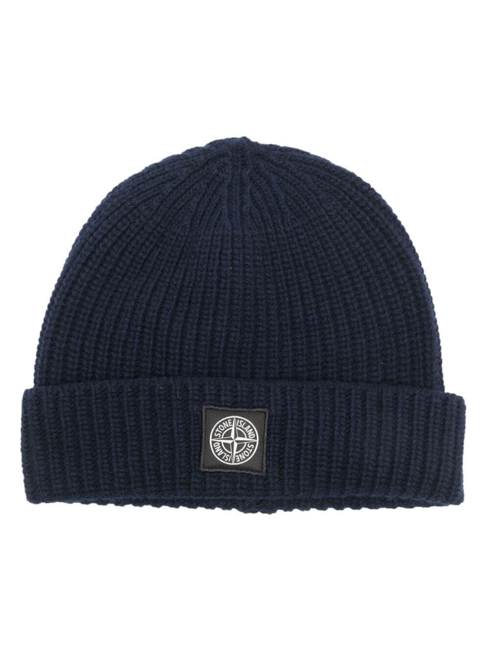 LOGO-PATCH RIBBED BEANIE