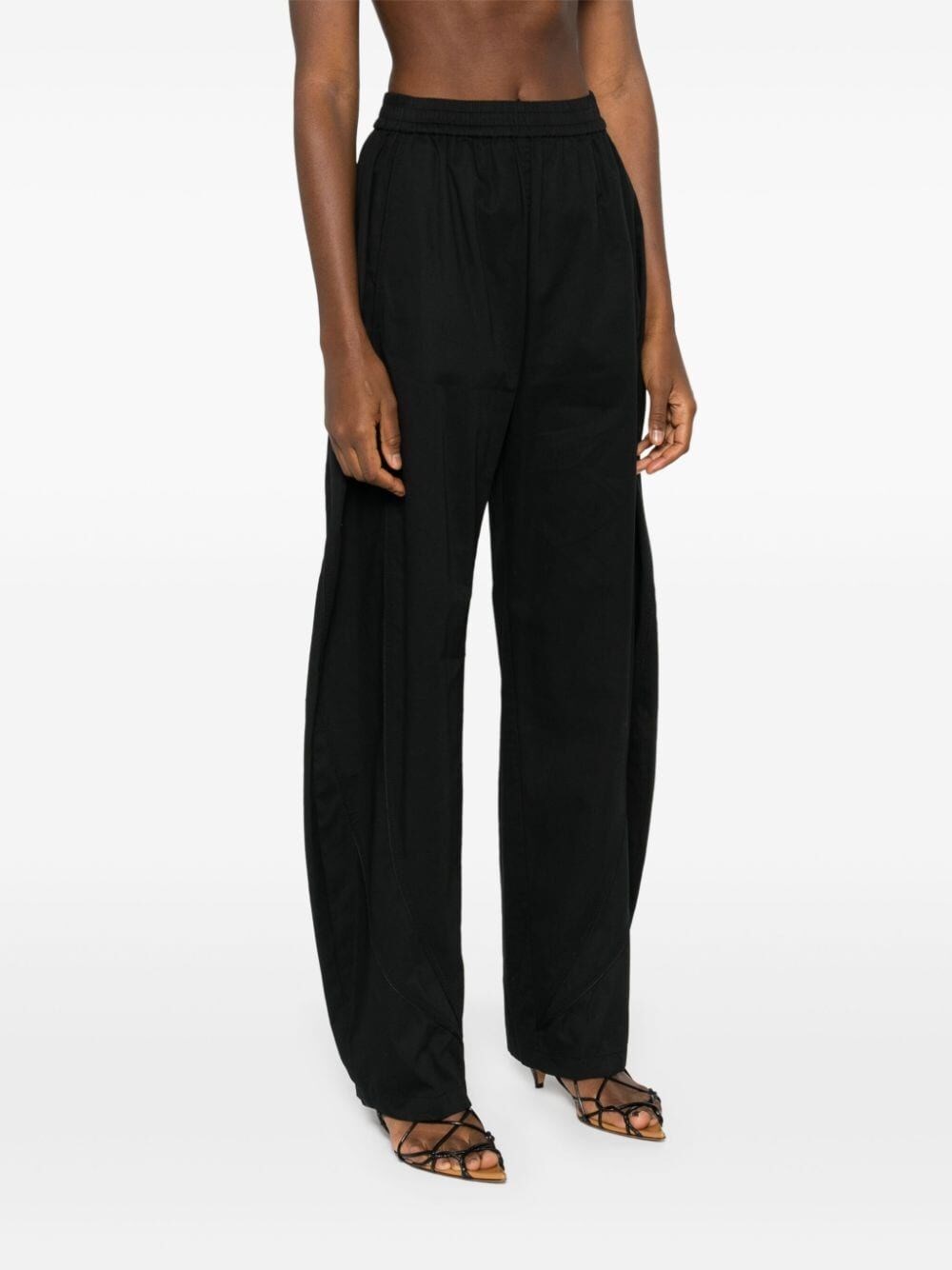 PIPED TRACK PANTS IN COTTON TWILL