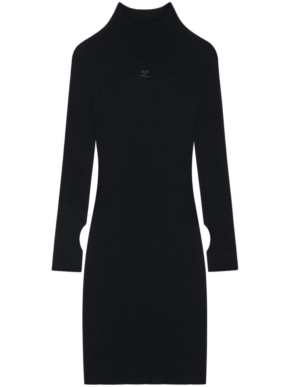 ENGINEERED LIGHT RIB MOCKNECK MINI DRESS