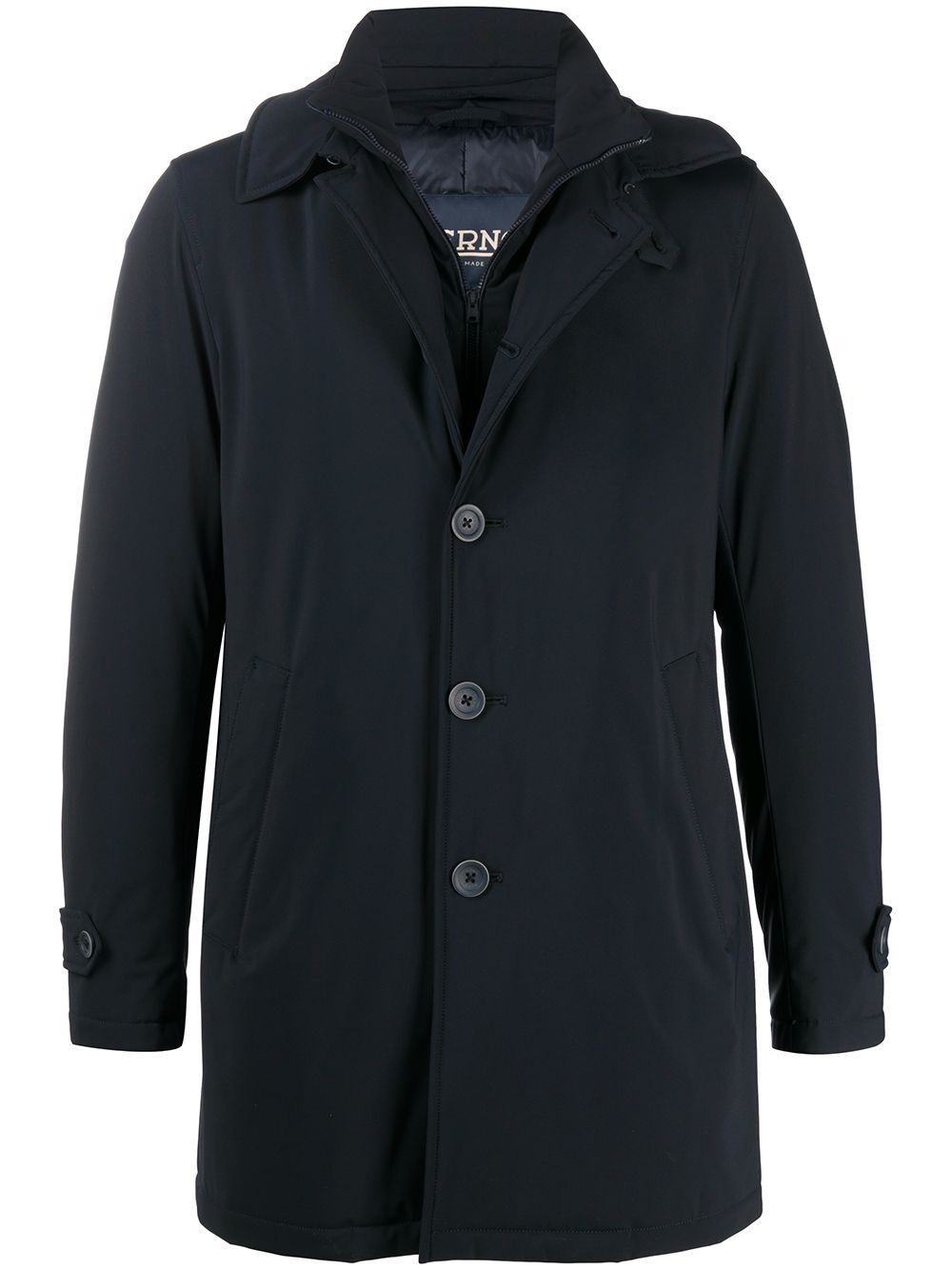 Shop Herno Washington Raincoat In Blue