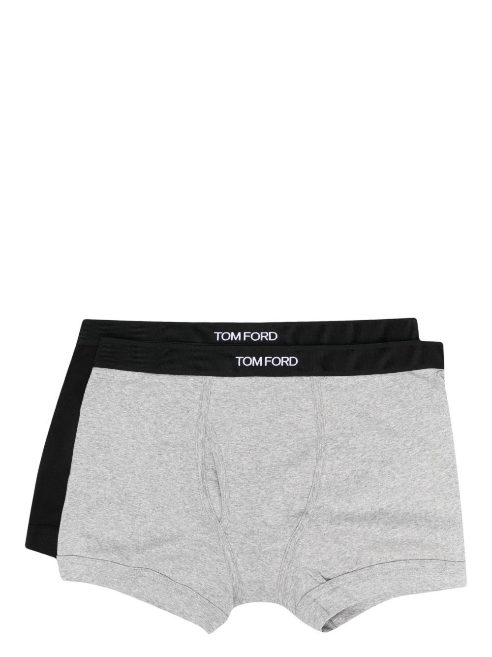 Tom Ford Men's Multi Set Of 2 Logo-Waistband Cotton Boxer Briefs