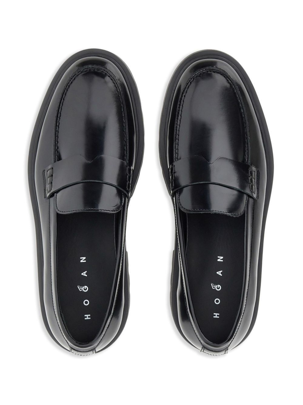 BRUSHED FINISH PENNY LOAFERS