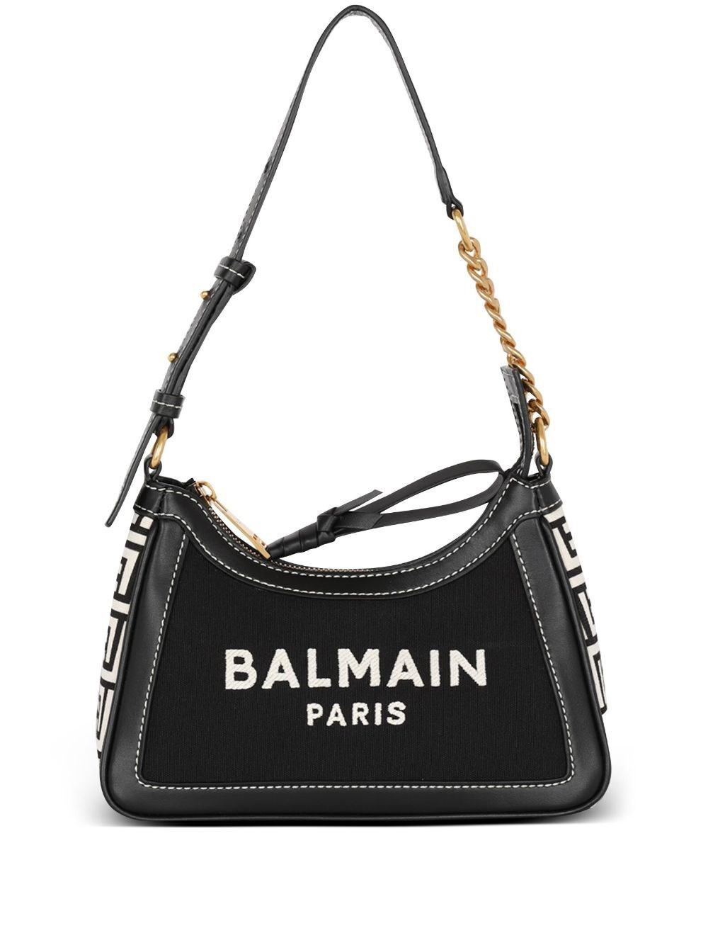 Shop Balmain Army Shoulder Mng Bag In Black