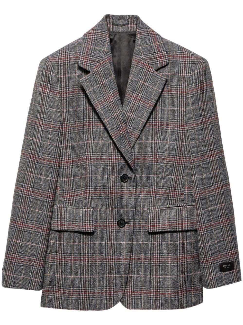 SINGLE-BREASTED PRINCE OF WALES CHECKED JACKET