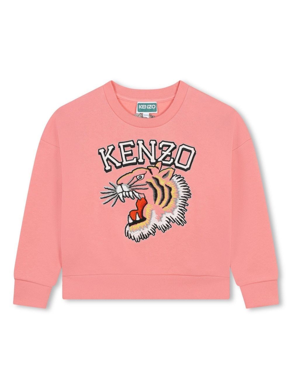 Shop Kenzo Embroidered Tiger Sweatshirt In Pink & Purple