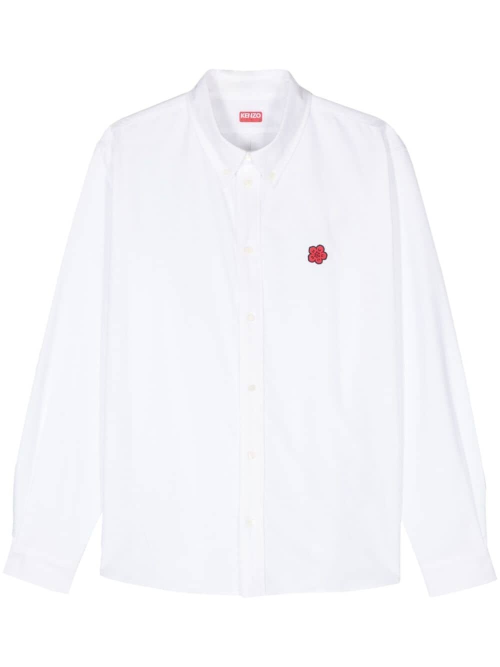 BOKE FLOWER EMBROIDERED COTTON OXFORD SHIRT