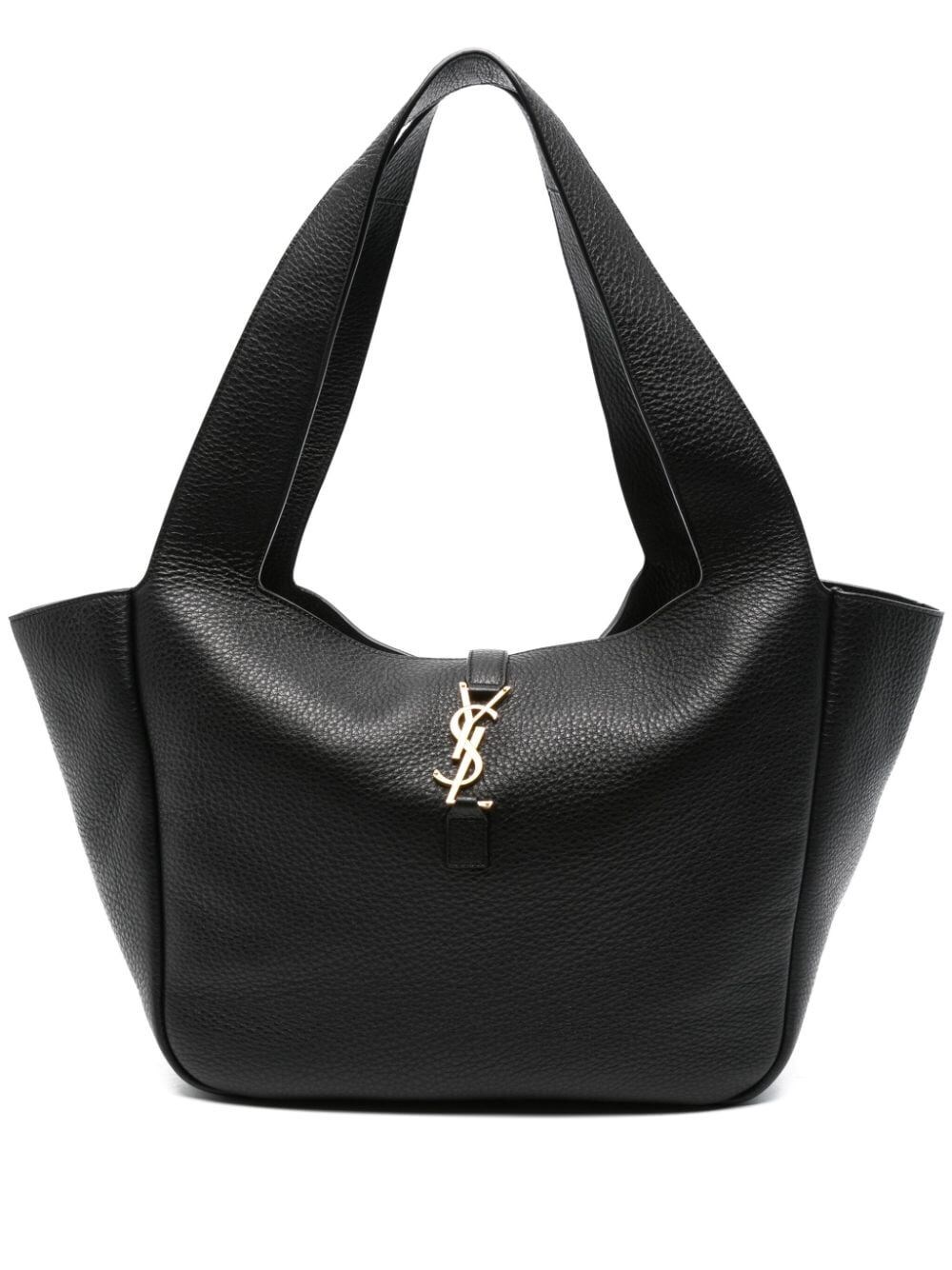 Saint Laurent Le 5 À 7 Bea Bag In Grained Leather In Black