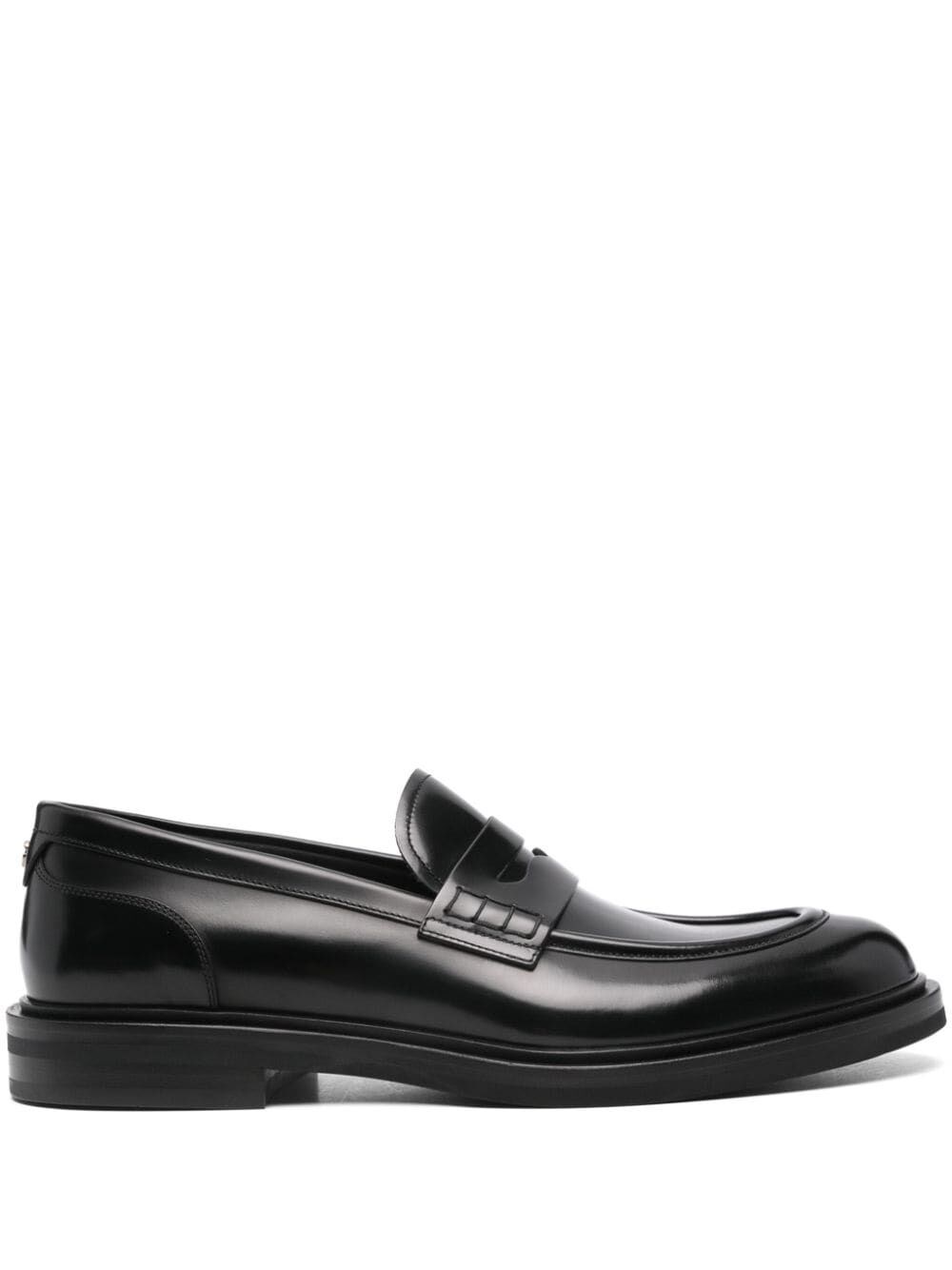 BRUSHED LEATHER LOAFERS