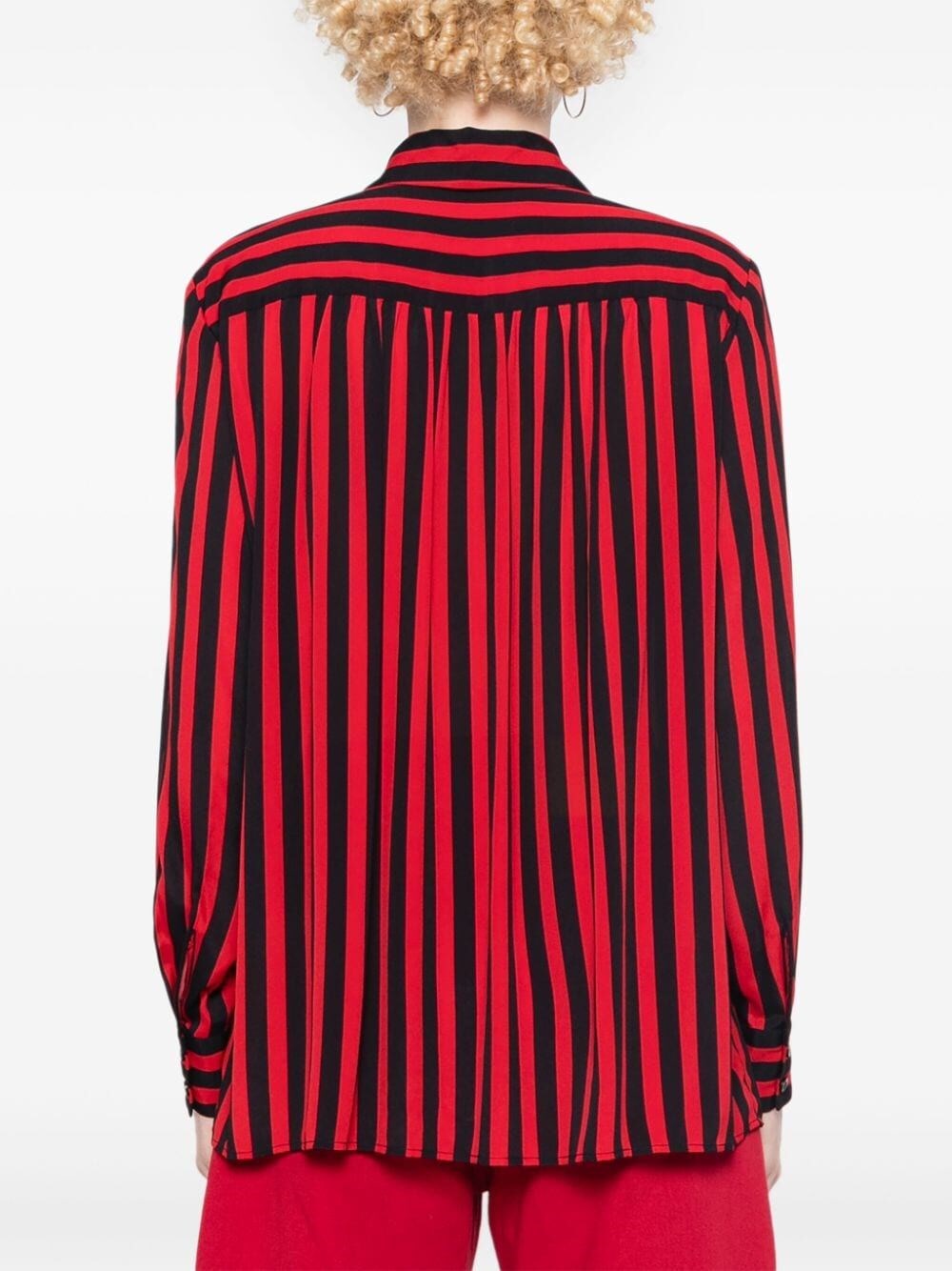 SATIN STRIPED PRINT SHIRT