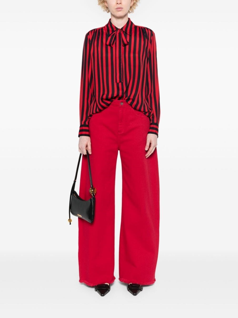 SATIN STRIPED PRINT SHIRT