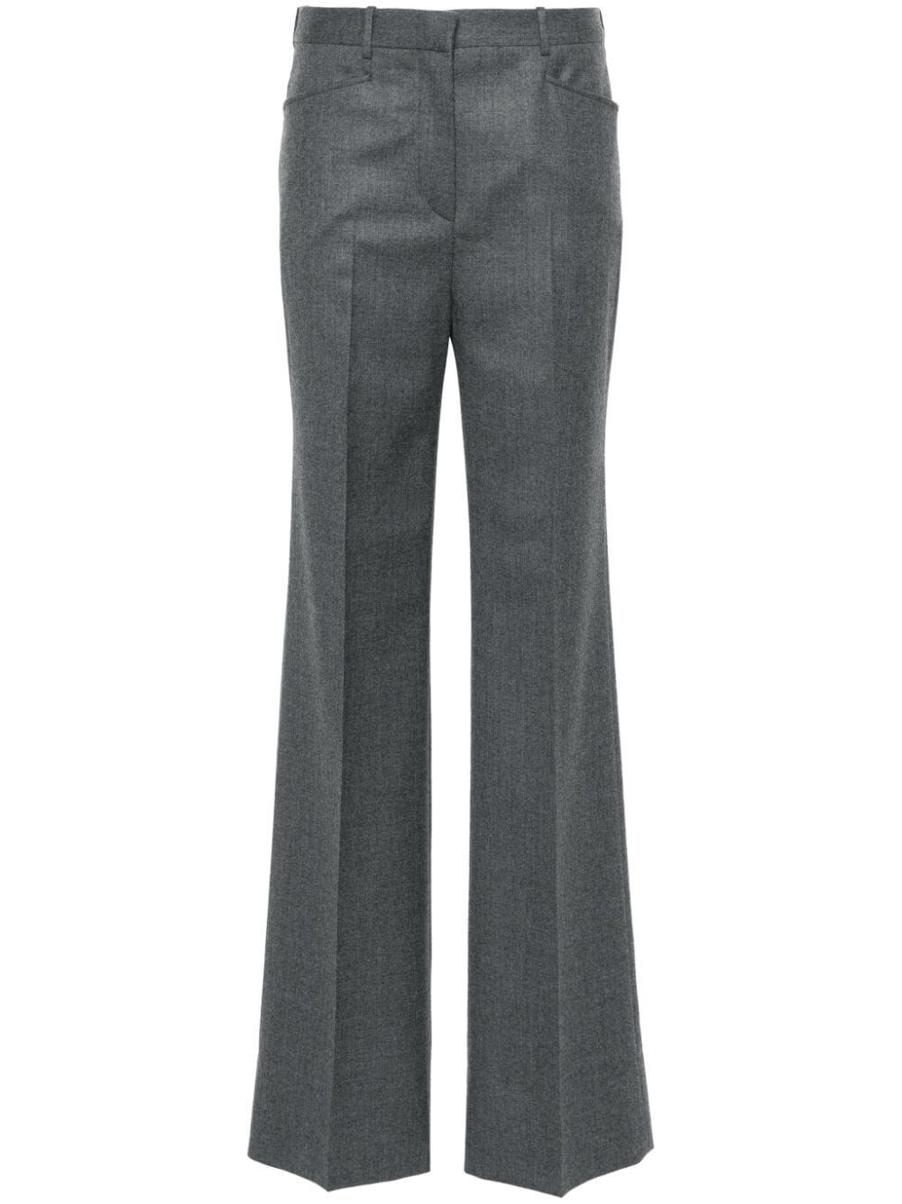 Shop Tom Ford Compact Vw Boot Cut Pants In Grey