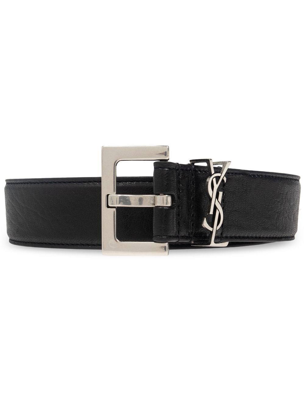 CASSANDRE SQUARE BUCKLE BELT IN LAMBSKIN