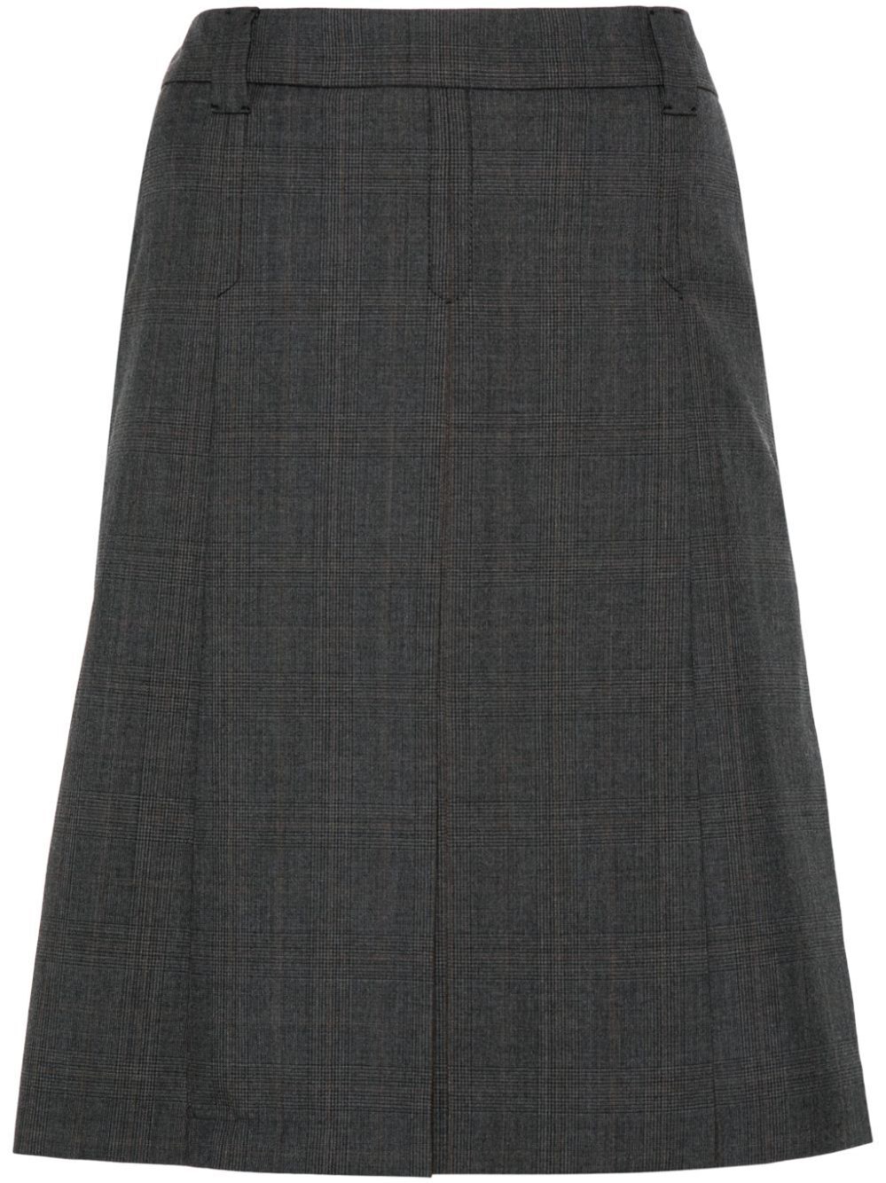 PRINCE OF WALES-PATTERN KNEE LENGHT SKIRT