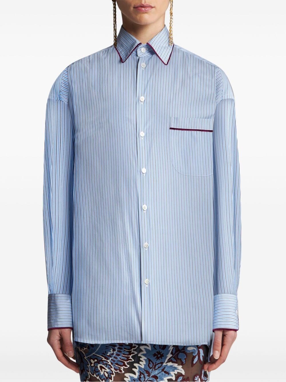 STRIPED POPLIN SHIRT