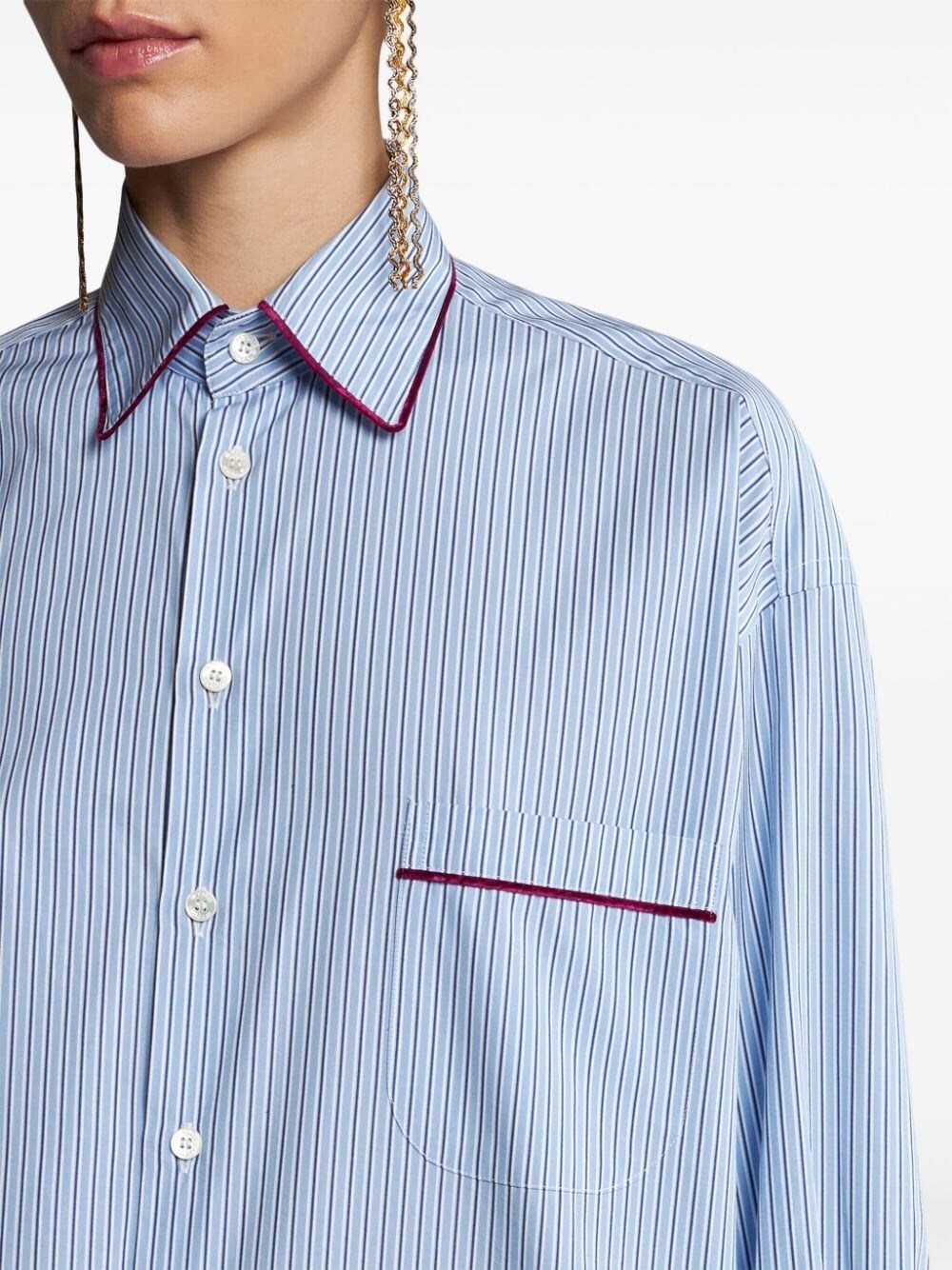 STRIPED POPLIN SHIRT