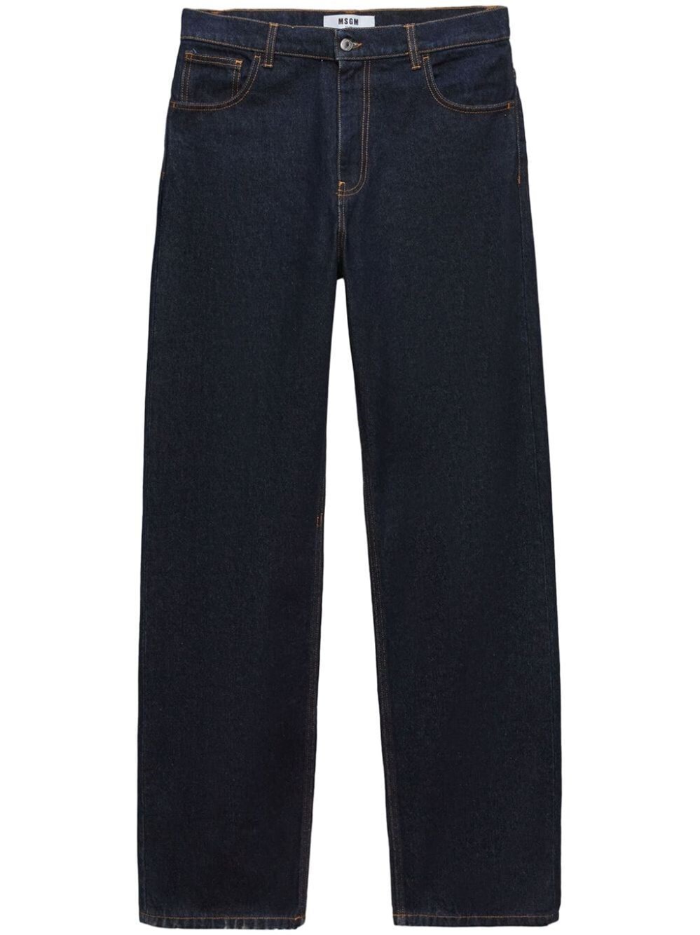 STRAIGHT LEG MID-RISE JEANS