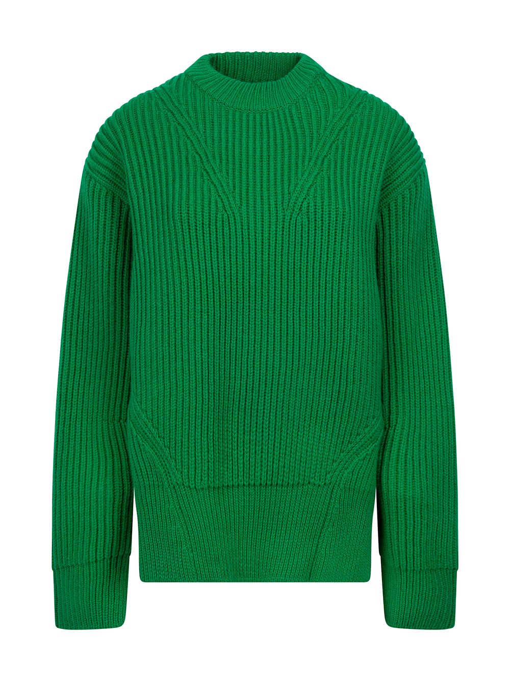 RIBBED ROUND NECK PULLOVER