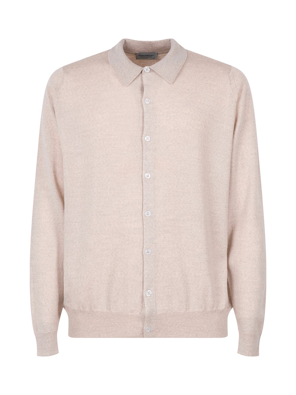 Shop John Smedley Extrafine Polo Cardigan In Grey