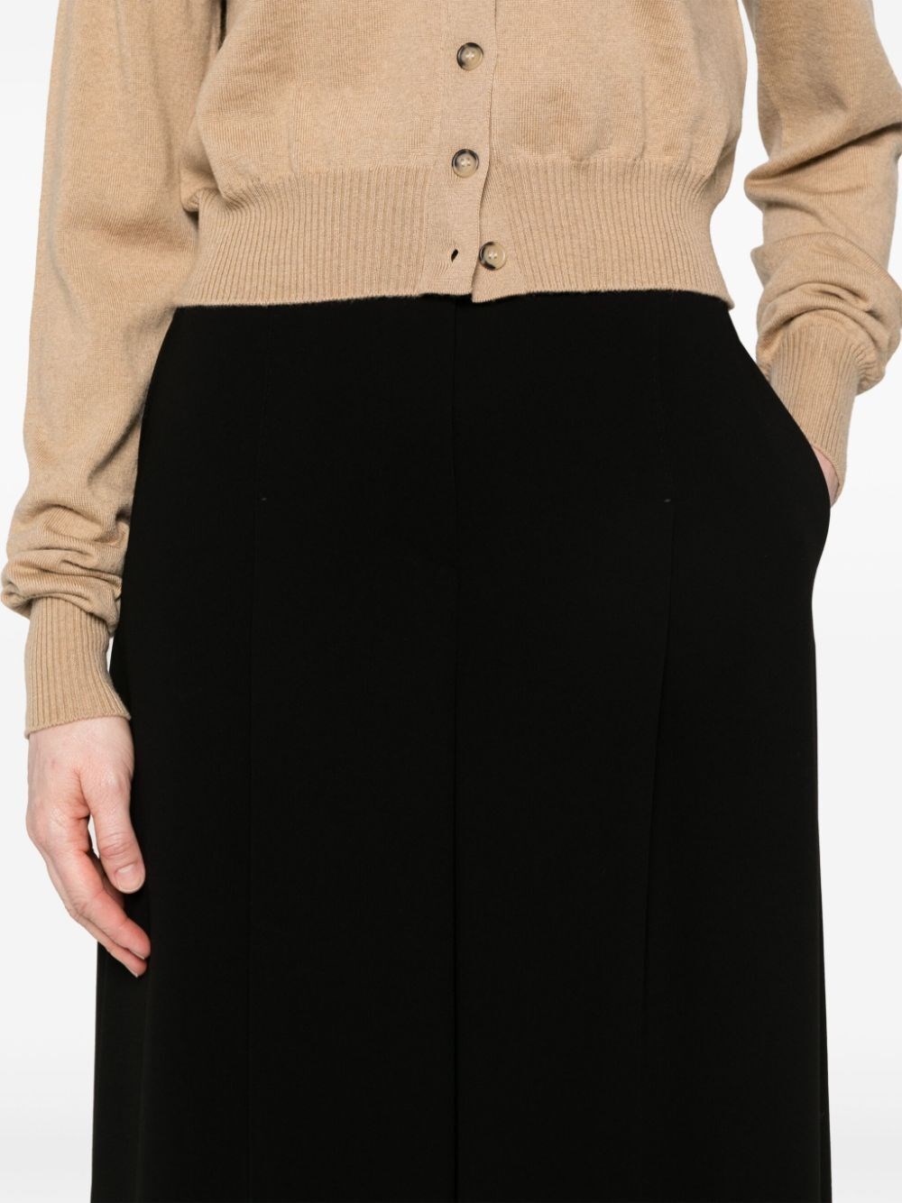WIDE LEG CADY TROUSERS 