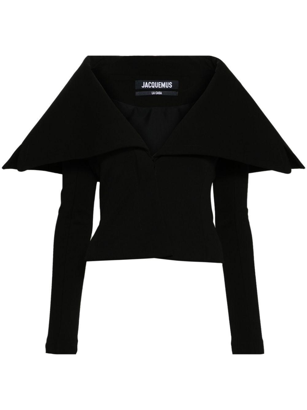 LA VESTE DRAPED COLLAR JACKET