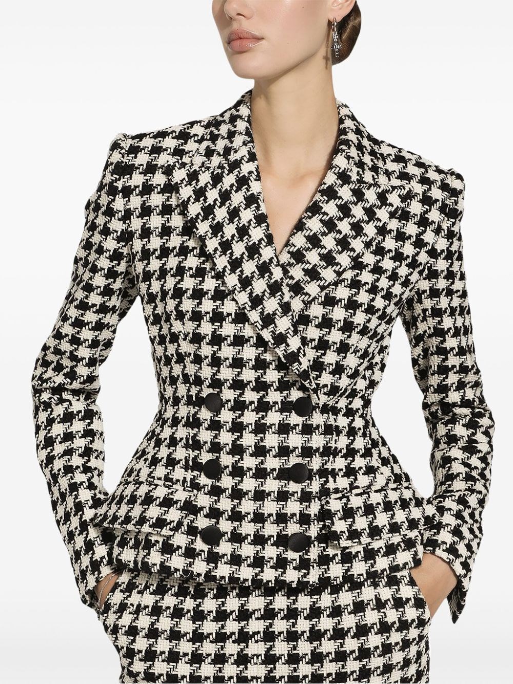 PIED DE POULE FITTED JACKET