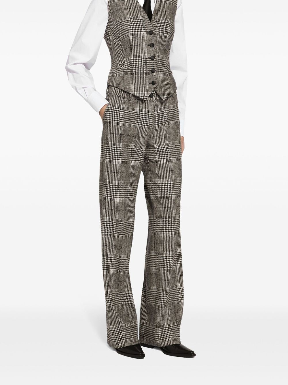 PIED DE POULE TAILORED TROUSERS