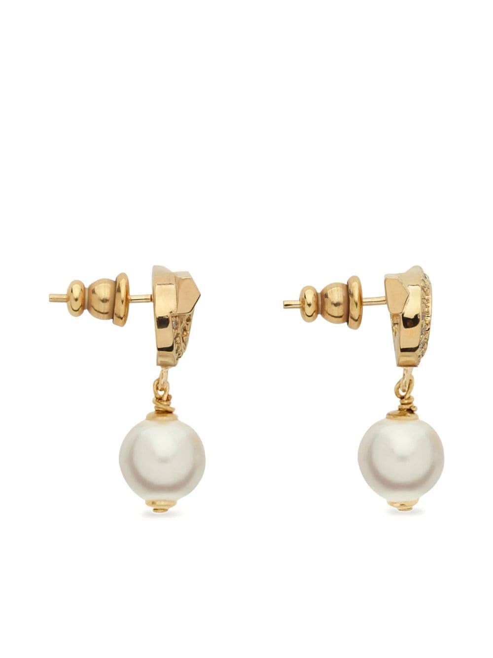 GANCINI EARRINGS WITH PEARLS AND CRYSTALS