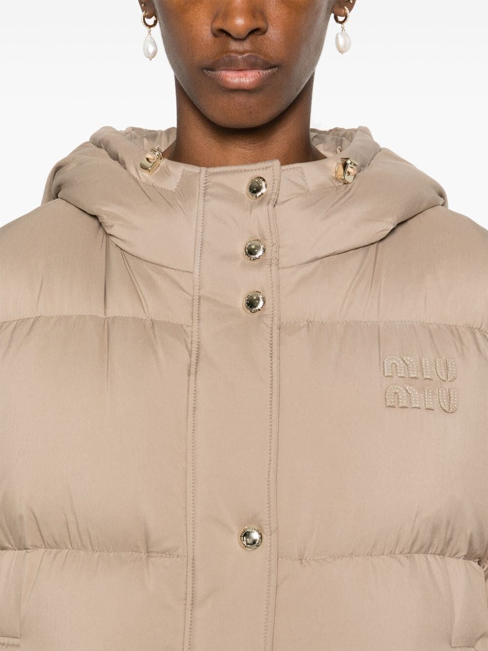 LOGO-APPLIQUÉ DOWN JACKET