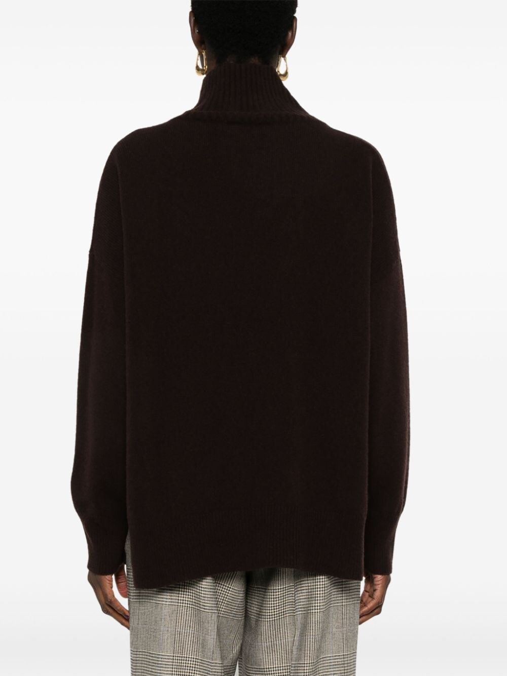 HIGH-NECK JUMPER WITH SIDE SLITS