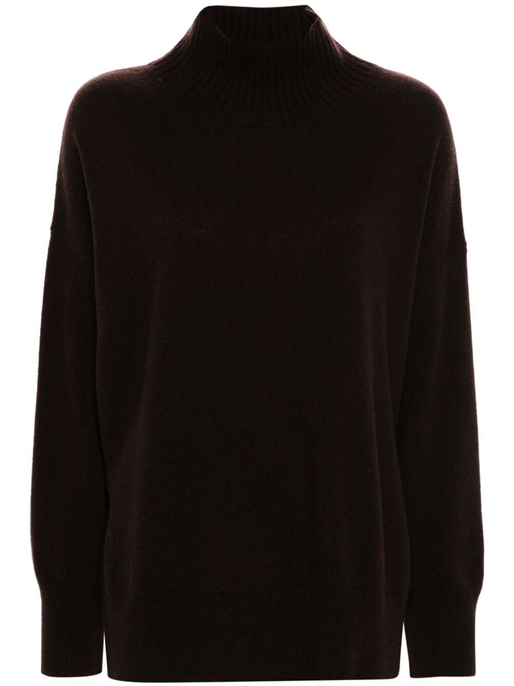 HIGH-NECK JUMPER WITH SIDE SLITS