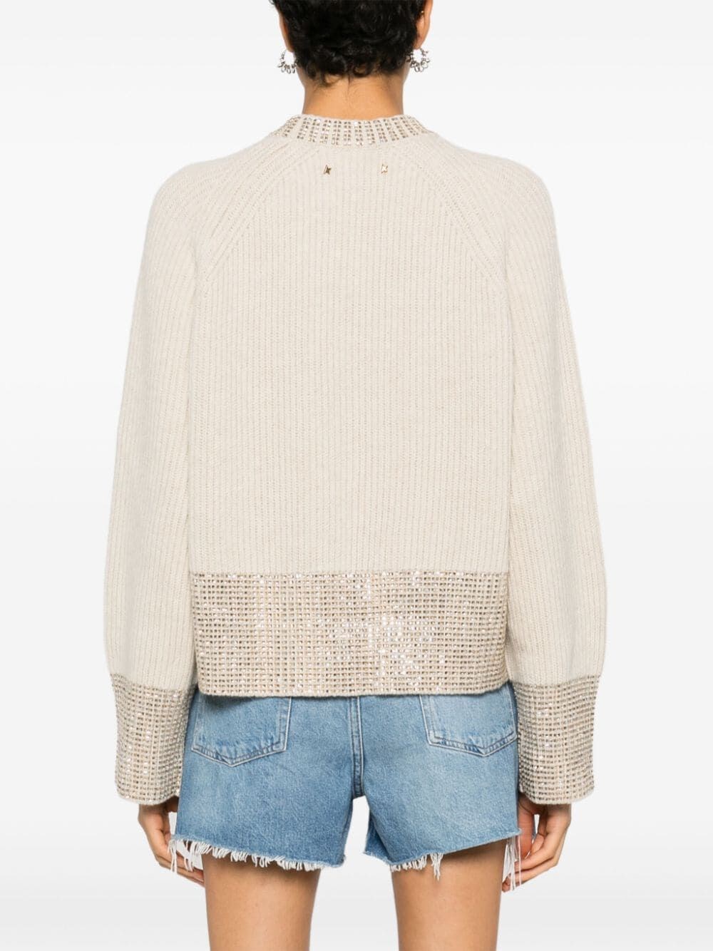 BOXY SWEATER WITH CRYSTAL DECORATION