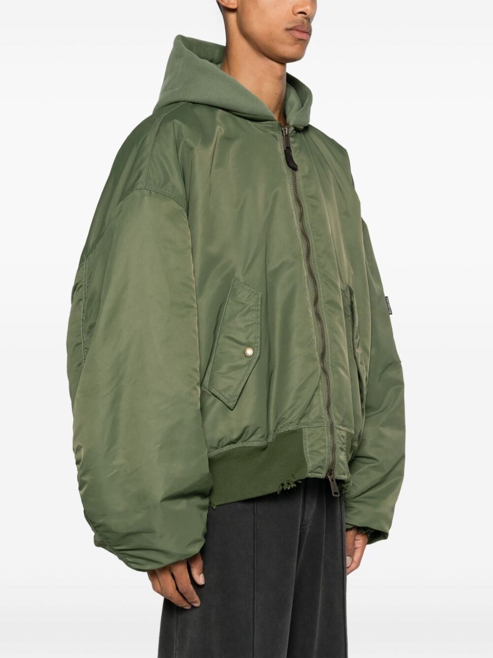 MEDIUM FLEECE NYLON BOMBER