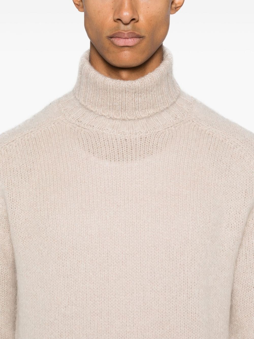 WOOL-MOHAIR TURTLENECK SWEATER