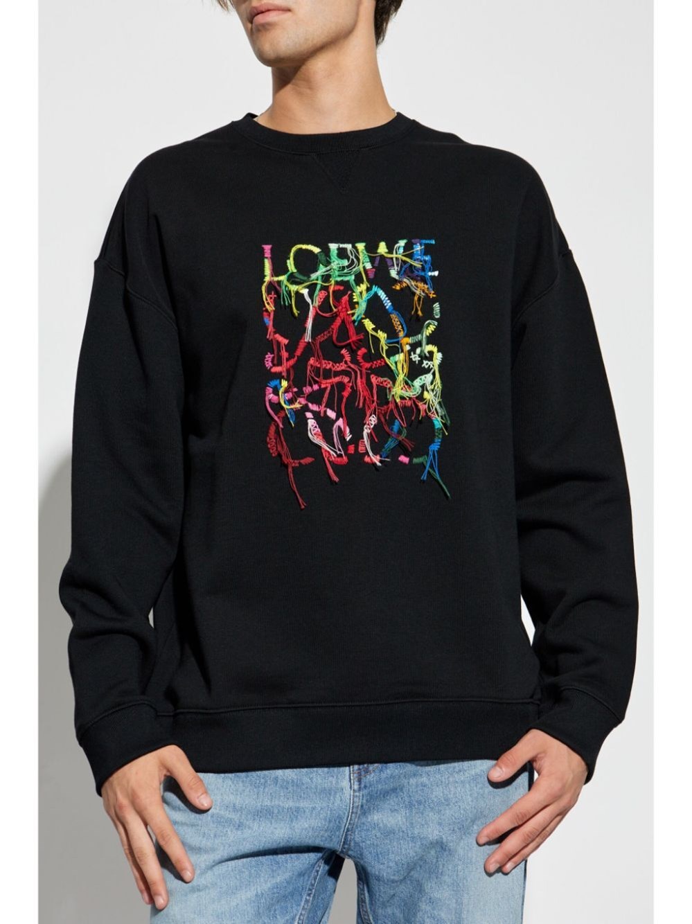 CRAFTY LOEWE ANAGRAM EMBROIDERY SWEATSHIRT