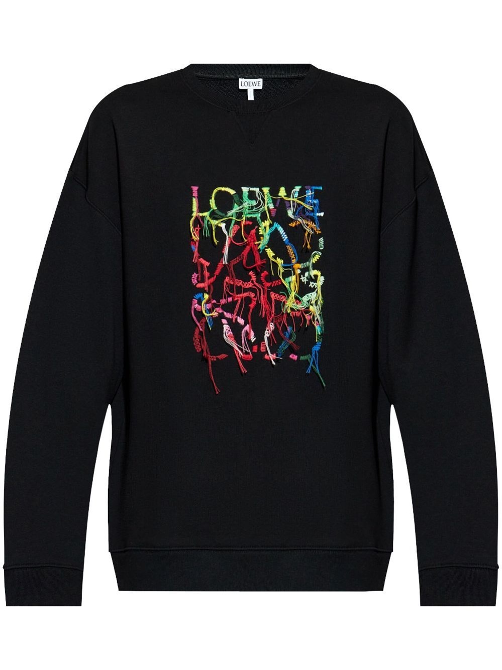 Shop Loewe Crafty  Anagram Embroidery Sweatshirt In Black