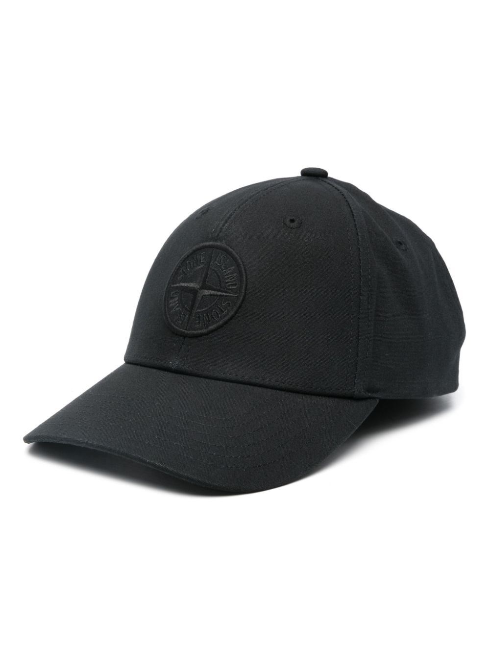 Shop Stone Island Baseball Cap In Black