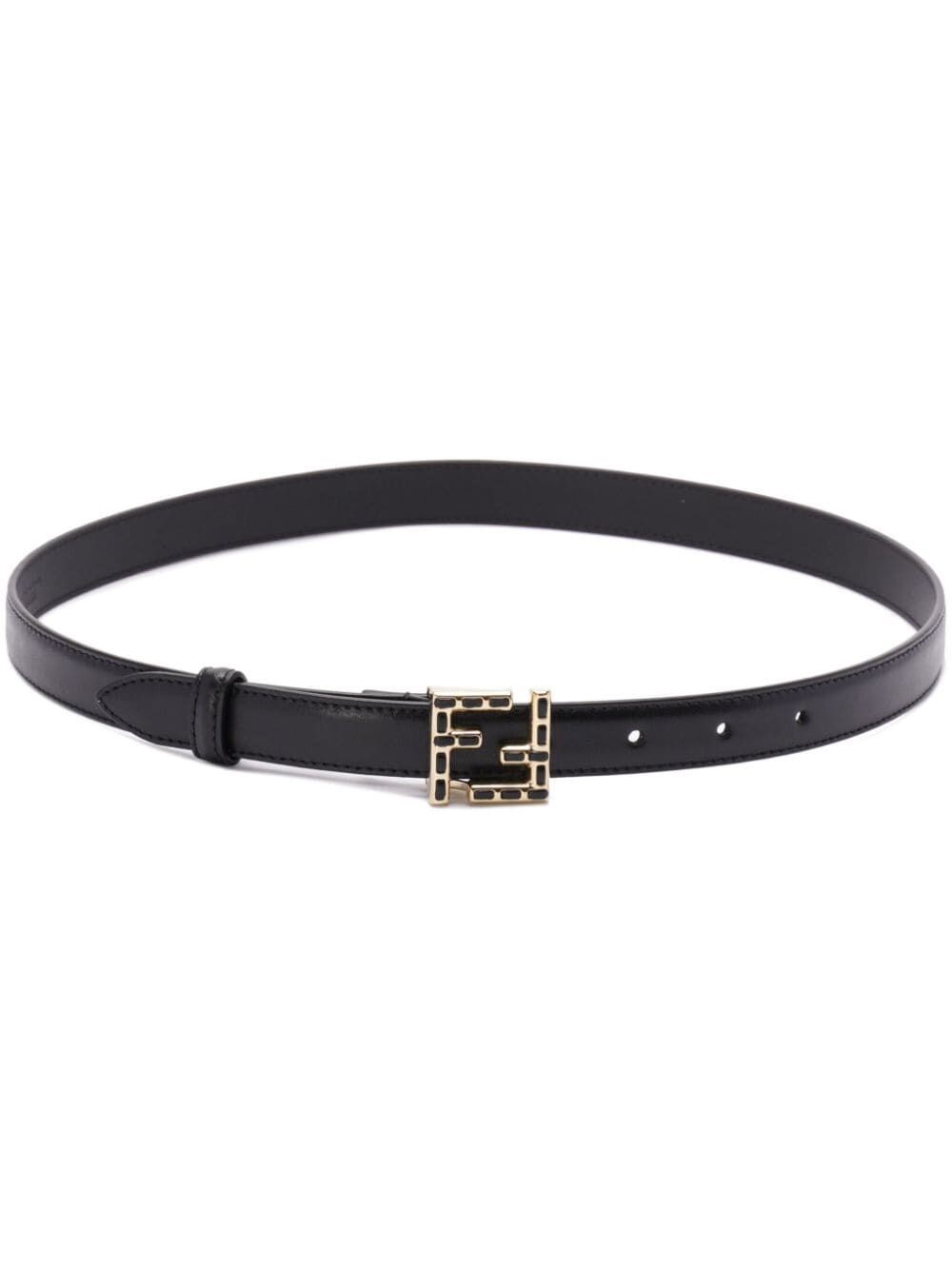 Shop Fendi Ff Belt In Black