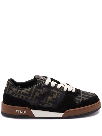 Fendi Ff jacquard and suede fendi match sneakers available on