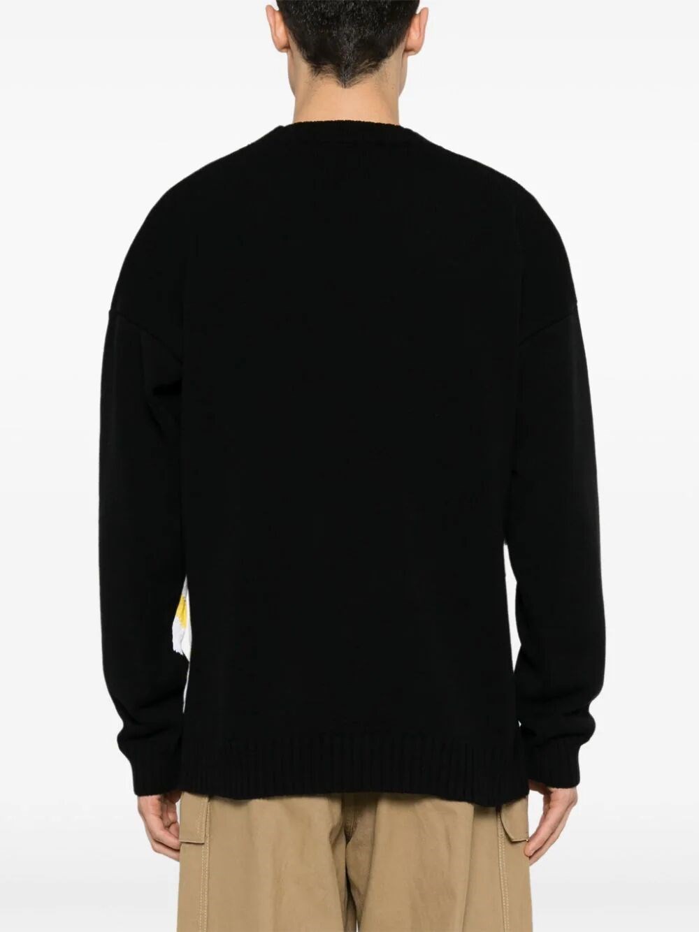 CREWNECK SHIRT WITH LARGE JACQUARD DAISY 