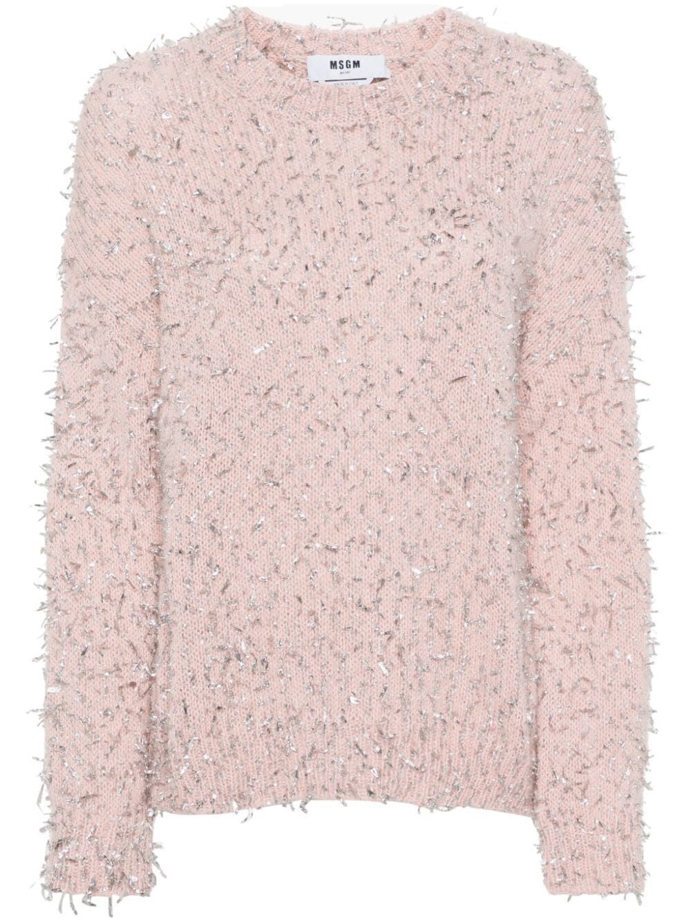 Shop Msgm Jumper In Pink & Purple