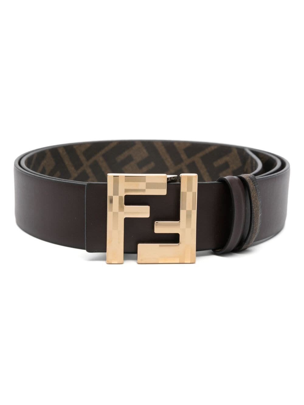 LEATHER AND FF CANVAS REVERSIBLE BELT