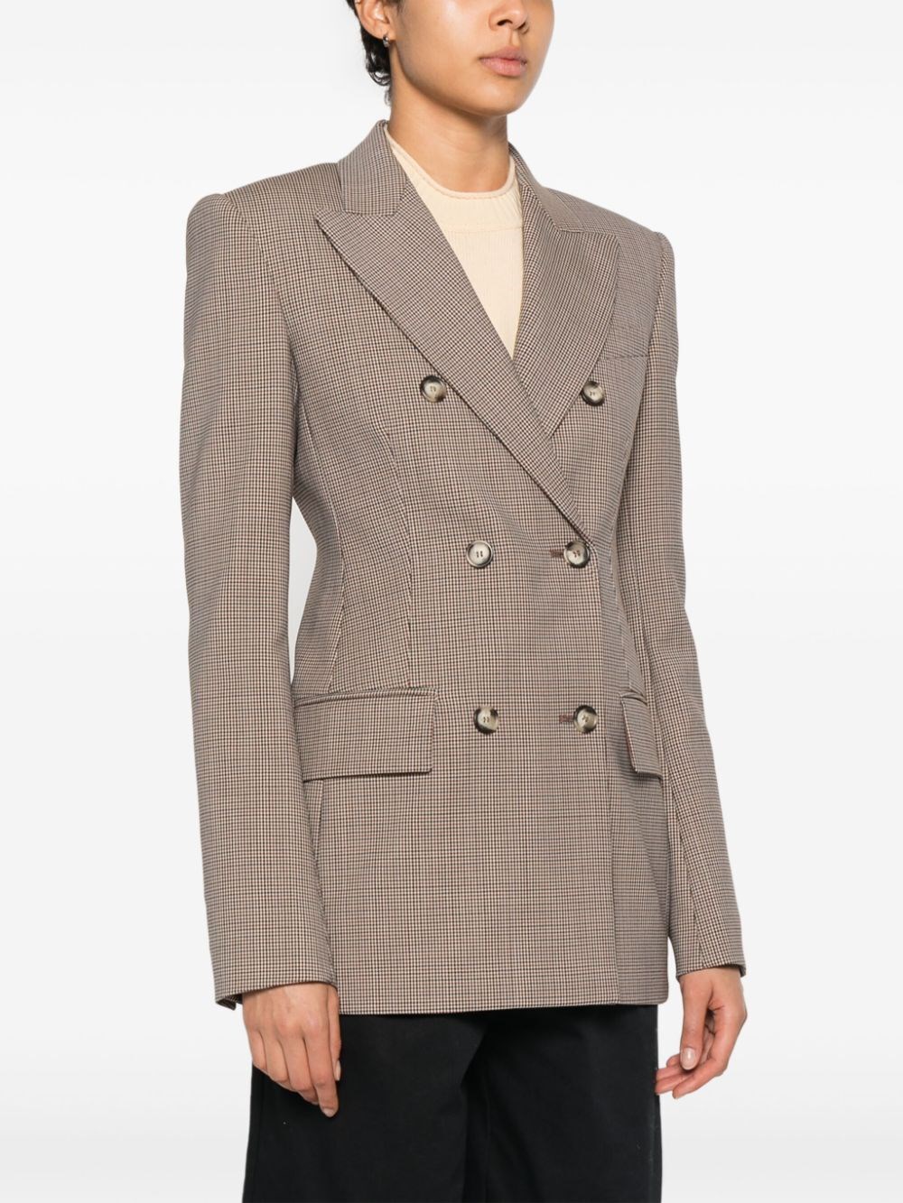 DOUBLE-BREASTED WOOL FITTED JACKET