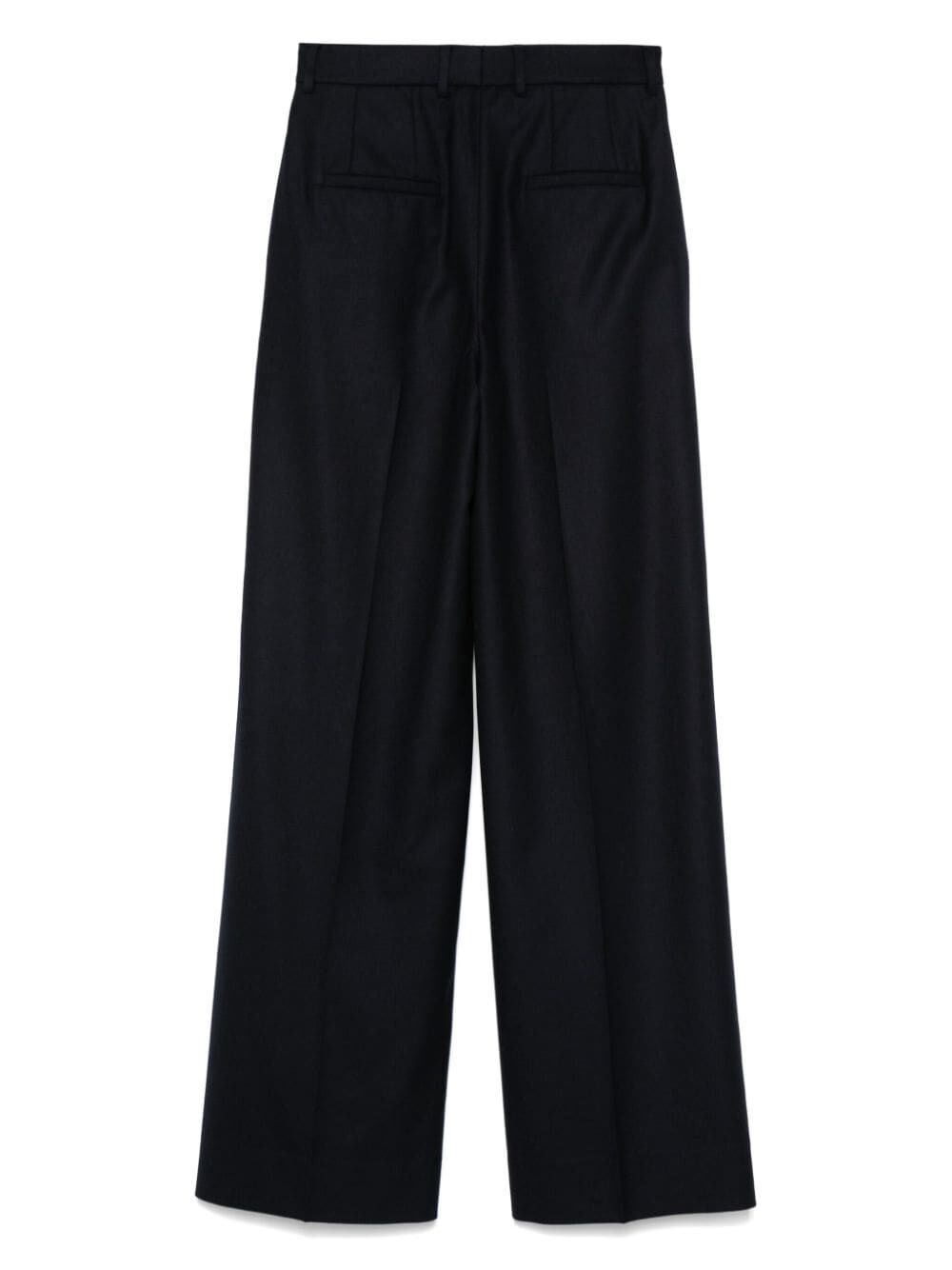 PLEATED TAILORED WOOL TROUSERS